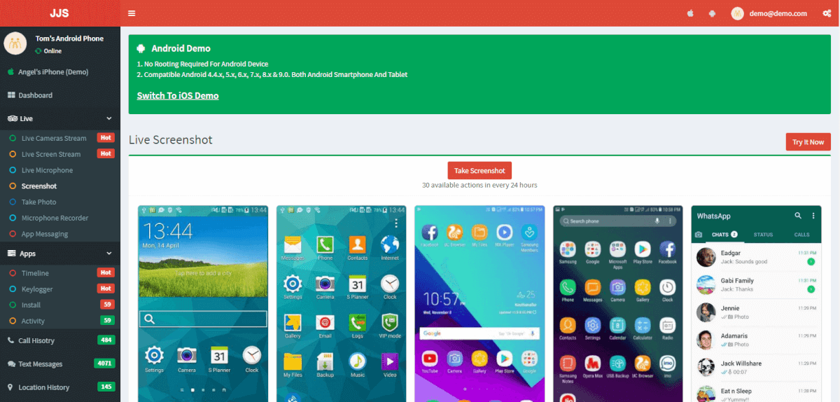 Android-Screenshot aufnehmen